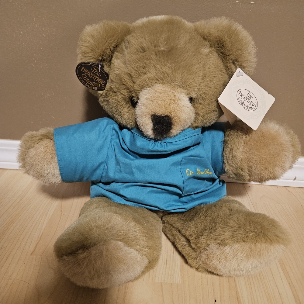 Heritage Collection Teddy Bear with Blue Scrub Shirt